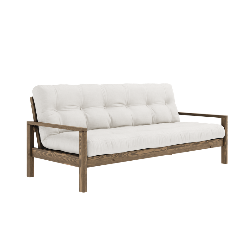 KNOB CAROB MARRON AVEC MATELAS MIXTE 5 COUCHES MAT NATUREL