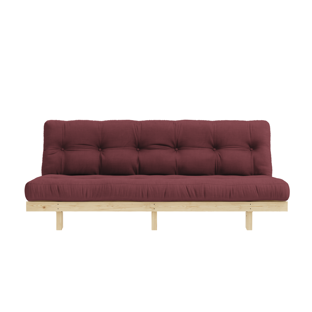 LEAN RAW 130 X 200 W. ALPHA MATTRESS BORDEAUX