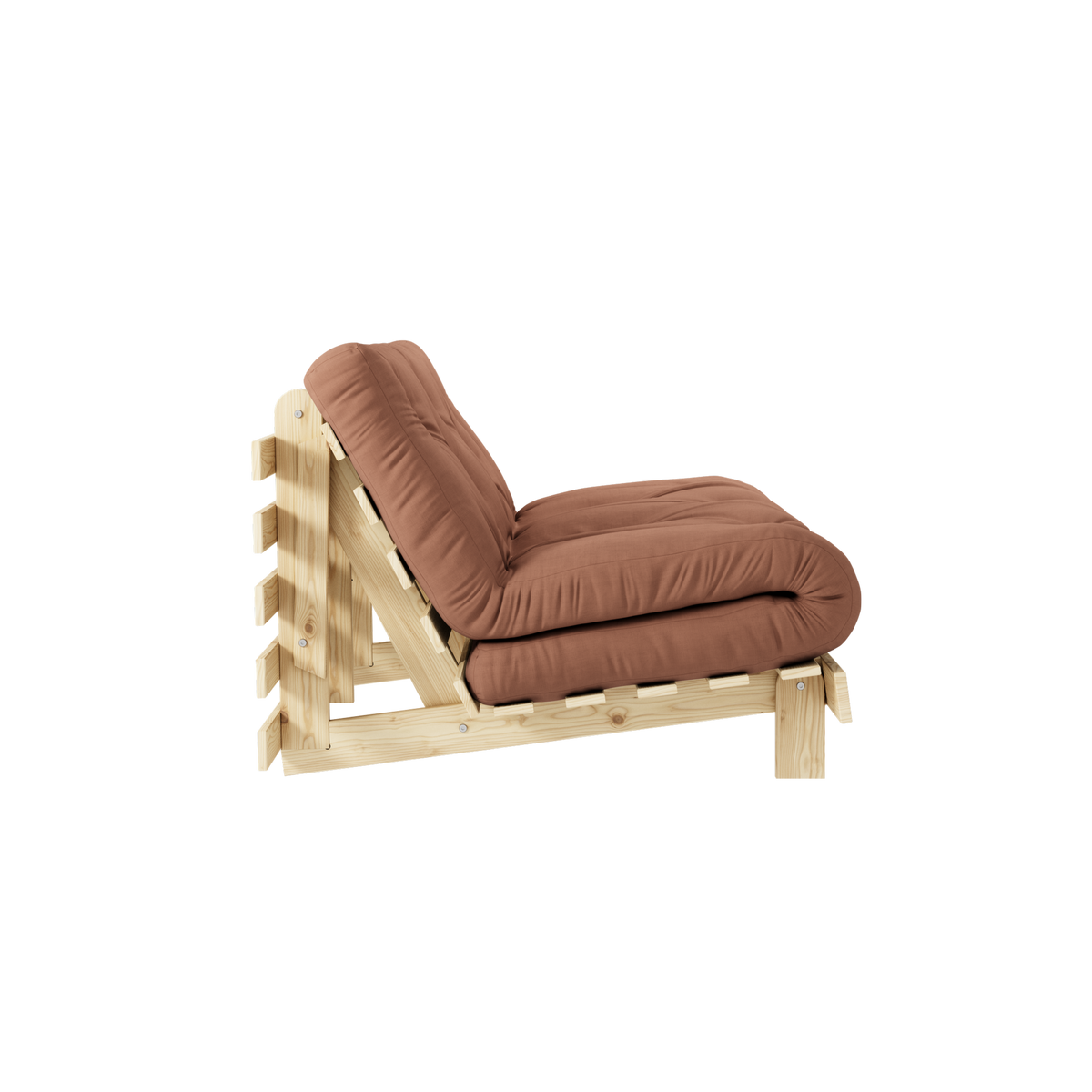 ROOTS RAW 140 X 200 W. ROOTS MATTRESS CLAY BROWN