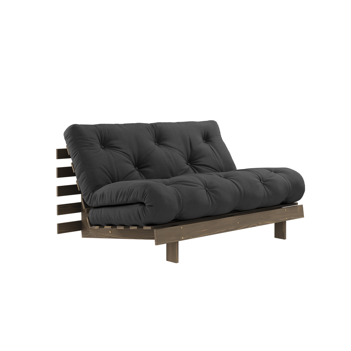 ROOTS CAROB BROWN 140 X 200 W. ROOTS MATTRESS DARK GREY
