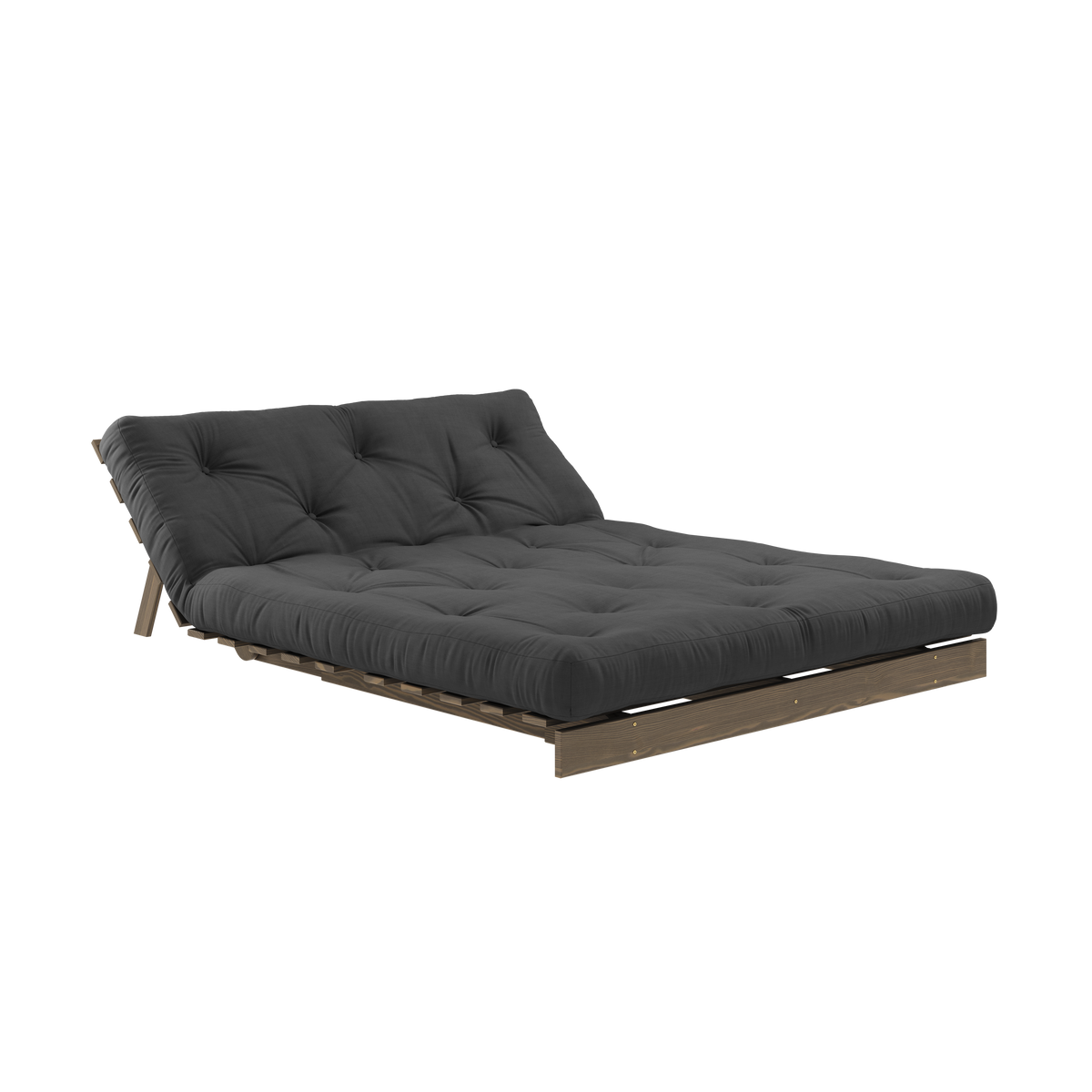 ROOTS CAROB BROWN 140 X 200 W. ROOTS MATTRESS DARK GREY