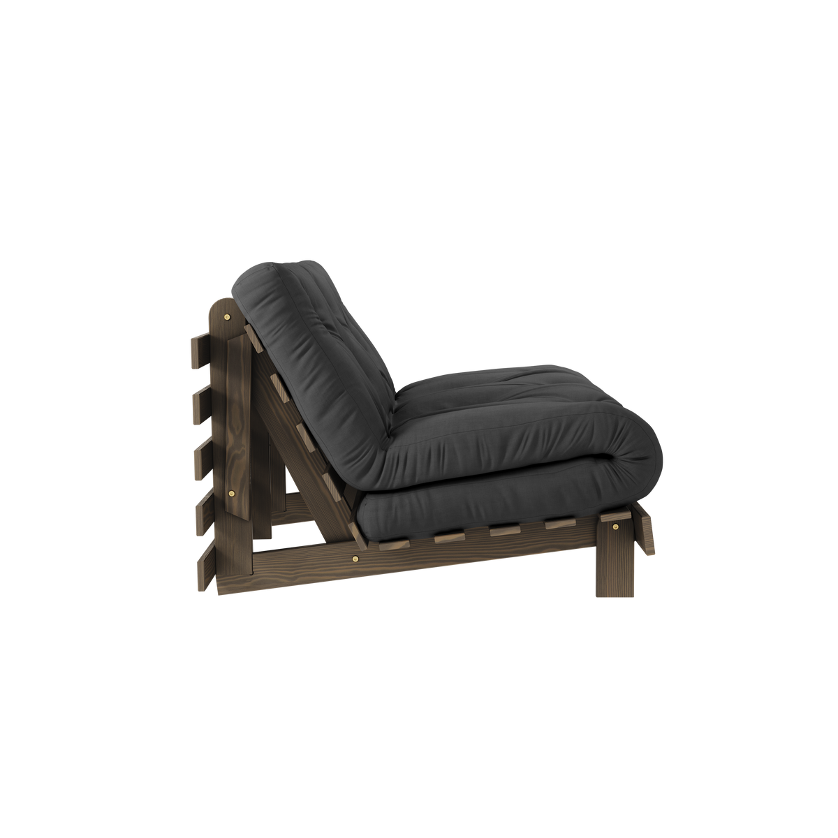 ROOTS CAROB BROWN 140 X 200 W. ROOTS MATTRESS DARK GREY