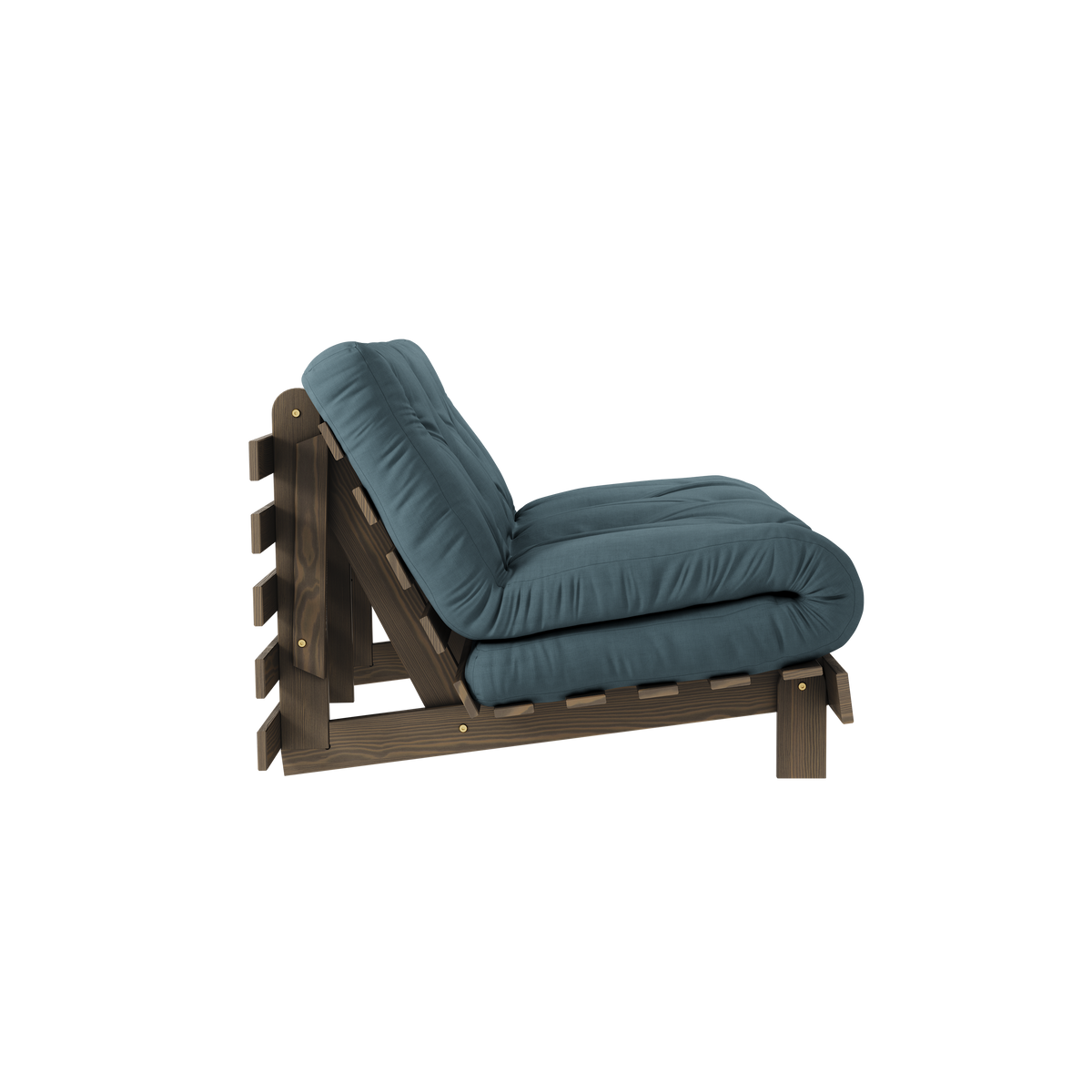 ROOTS CAROB BROWN 140 X 200 W. ROOTS MATTRESS PETROL BLUE