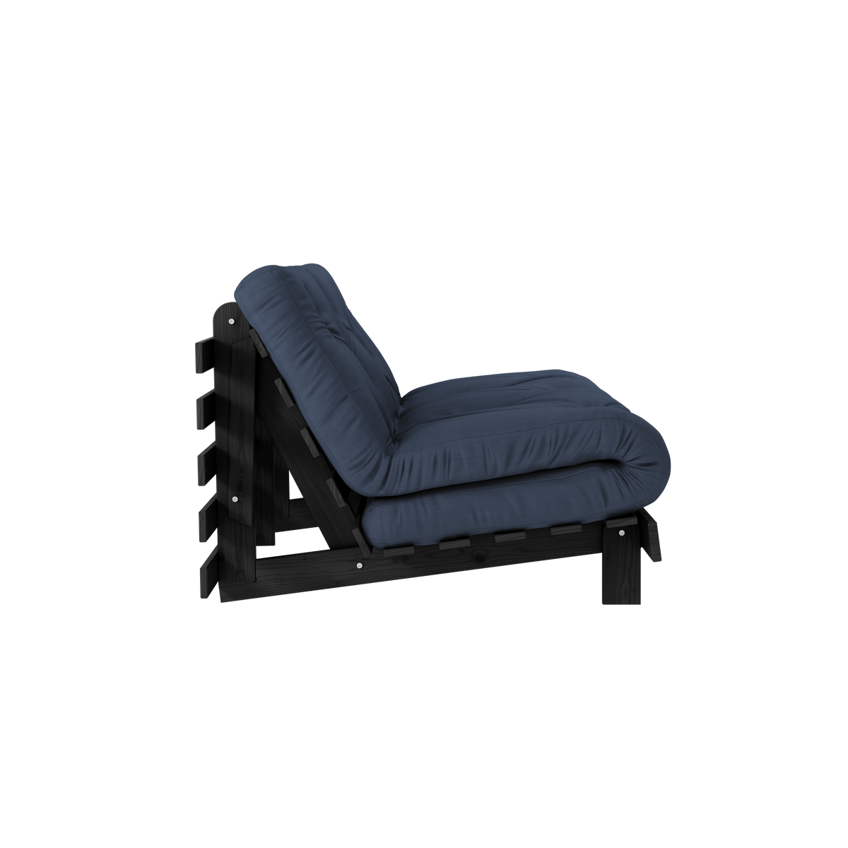 ROOTS BLACK NIGHT LACQUERED 140 X 200 W. ROOTS MATTRESS NAVY