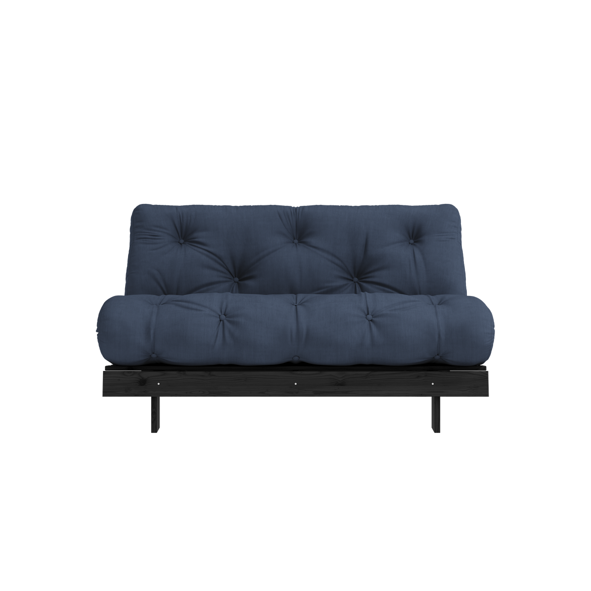 ROOTS BLACK NIGHT LACQUERED 140 X 200 W. ROOTS MATTRESS NAVY