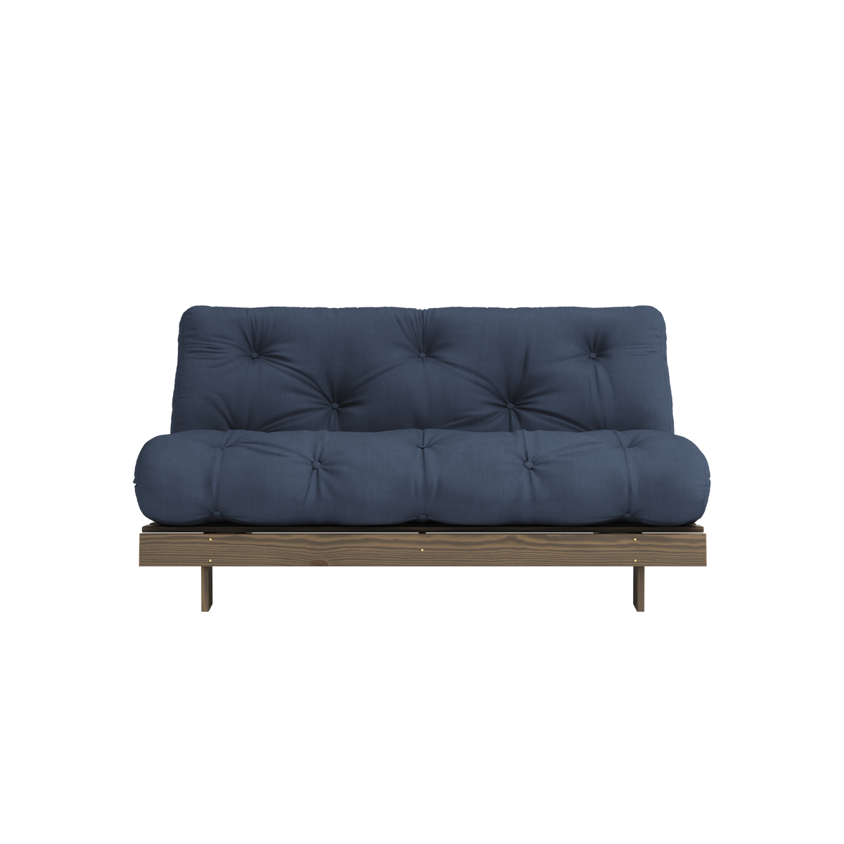 ROOTS BRUN CAROUBE 160 X 200 AVEC MATELAS ROOTS BLEU MARINE