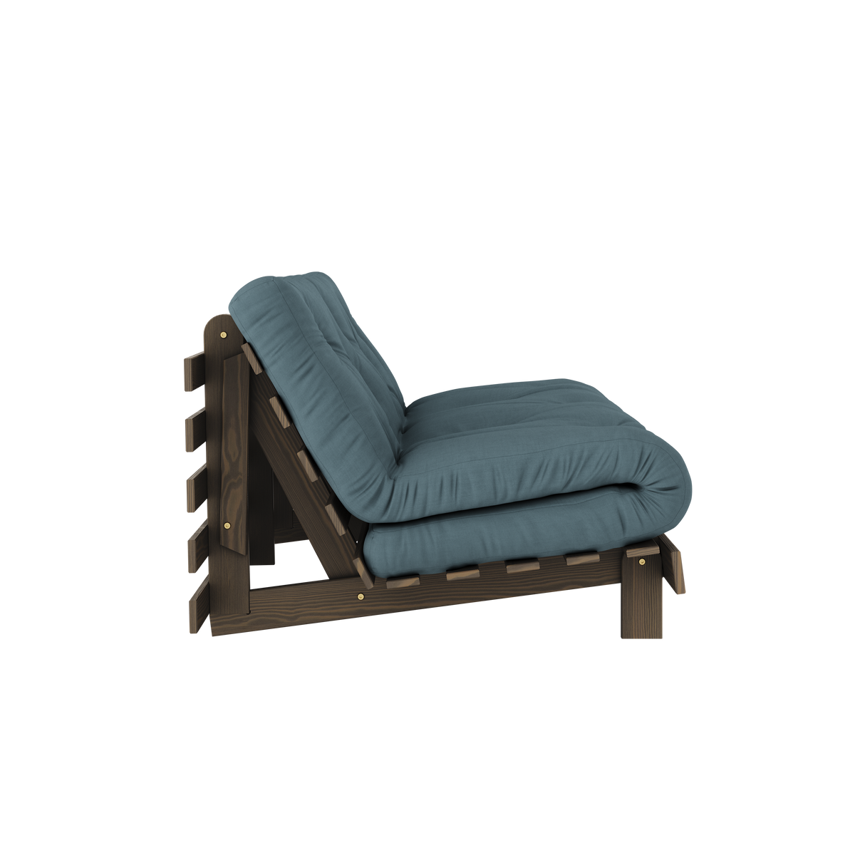 ROOTS CAROB BROWN 160 X 200 W. ROOTS MATTRESS PETROL BLUE
