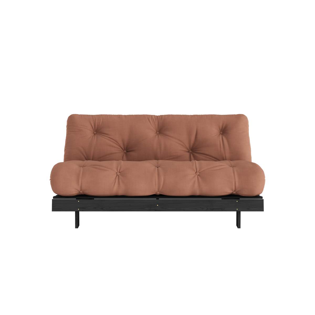 ROOTS BLACK NIGHT LACQUERED 160 X 200 W. ROOTS MATTRESS CLAY BROWN