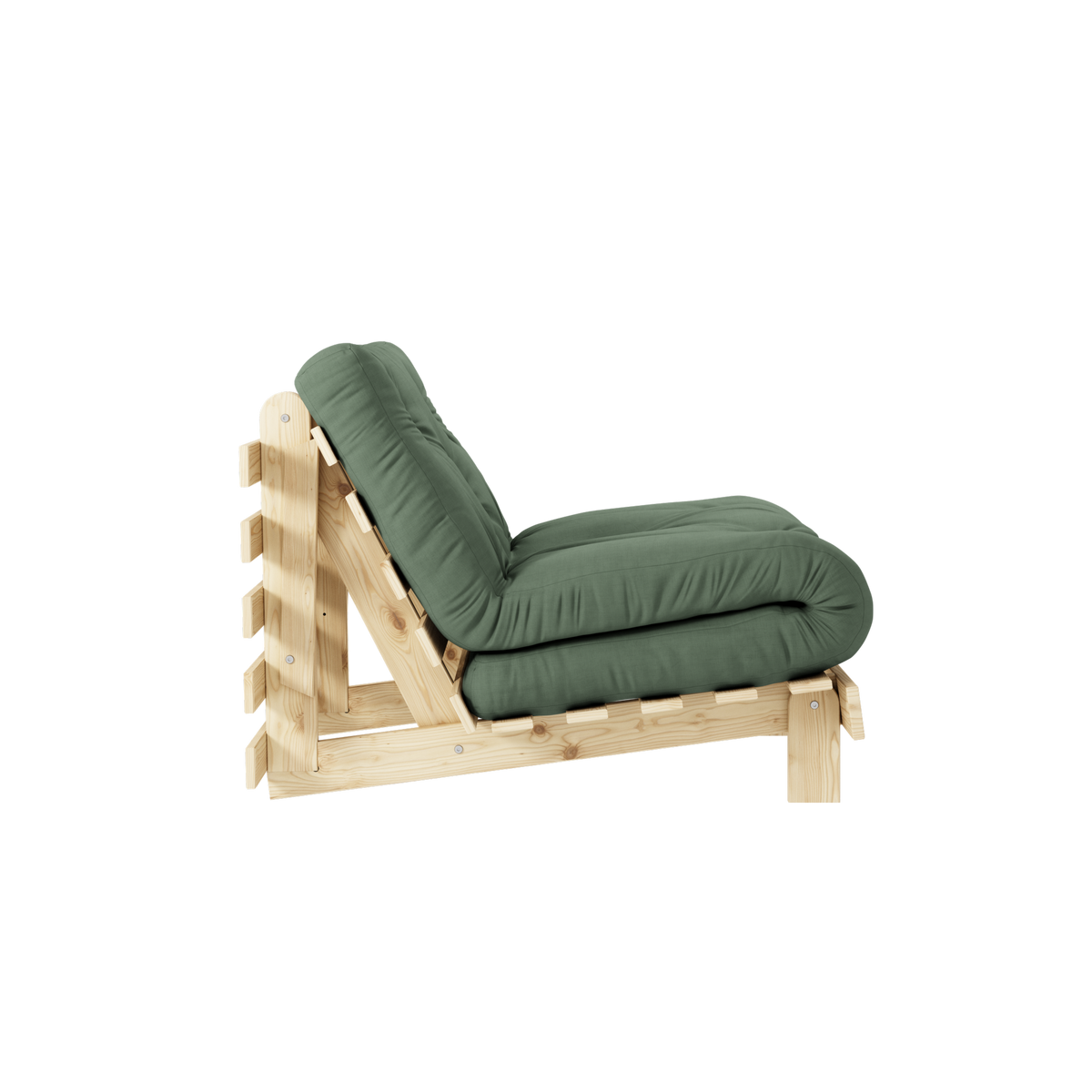 ROOTS RAW 90 X 200 W. ROOTS MATTRESS OLIVE GREEN