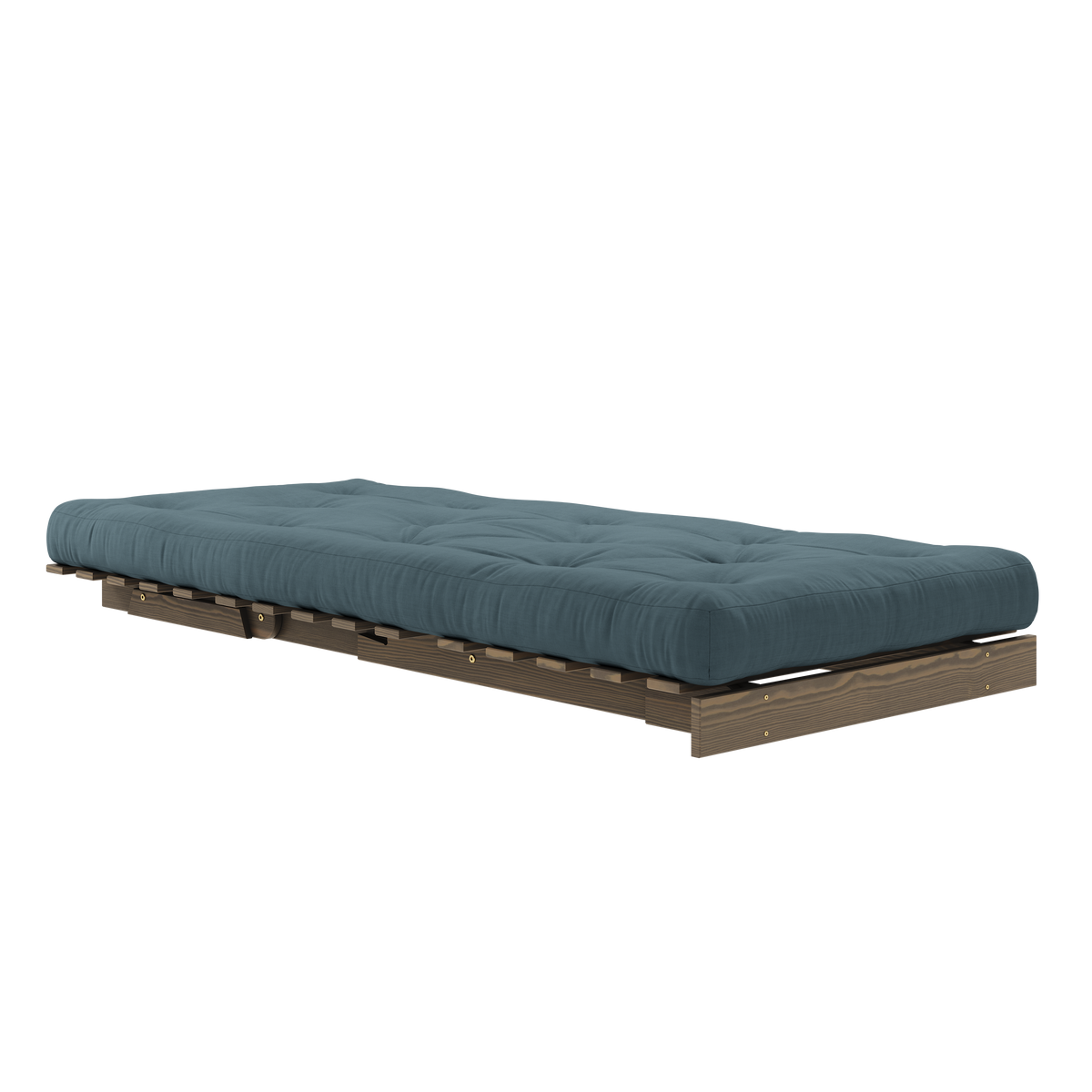 ROOTS CAROB BROWN 90 X 200 W. ROOTS MATTRESS PETROL BLUE