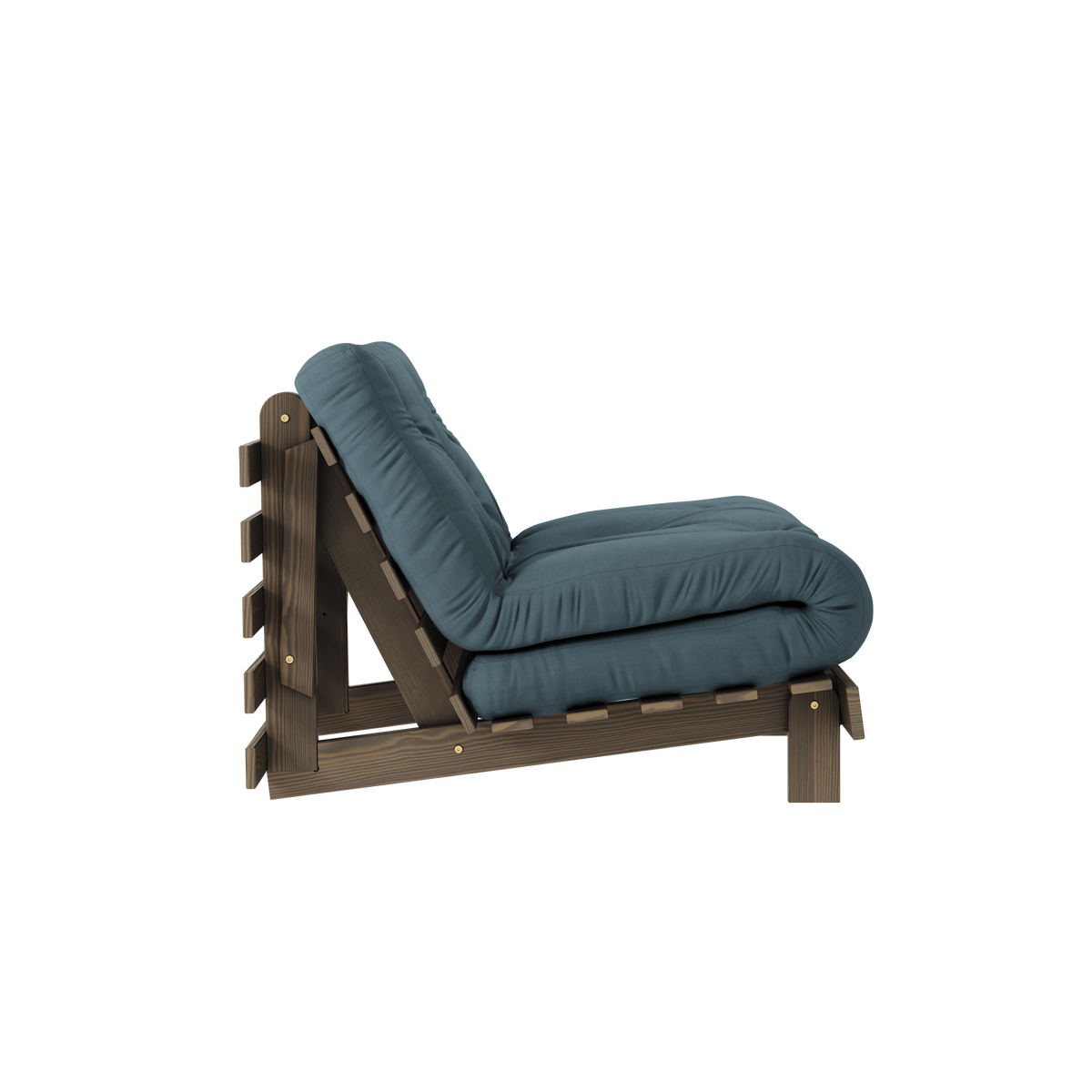 ROOTS CAROB BROWN 90 X 200 W. ROOTS MATTRESS PETROL BLUE