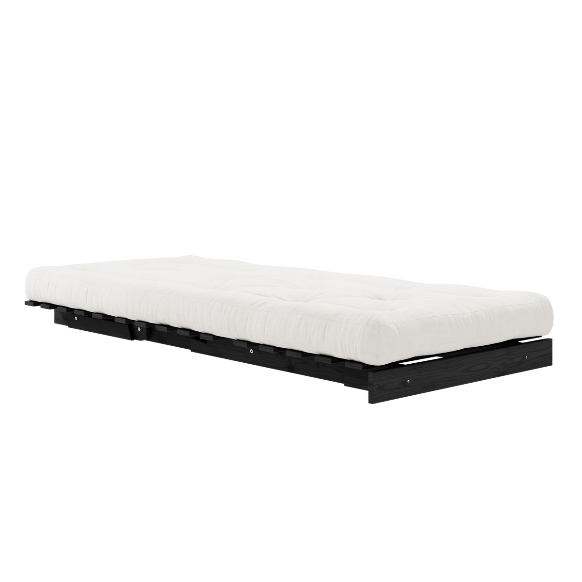 ROOTS BLACK NIGHT LACQUERED 90 X 200 W. ROOTS MATTRESS NATURAL