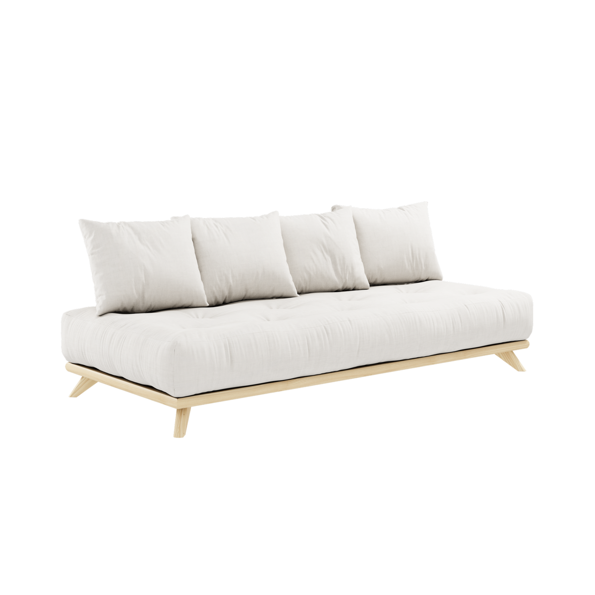 SENZA DAYBED CLEAR LACQUERED W. SENZA DAYBED MATTRESS SET NATURAL