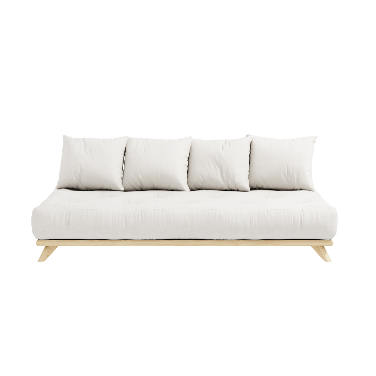 SENZA DAYBED CLEAR LACQUERED W. SENZA DAYBED MATTRESS SET NATURAL