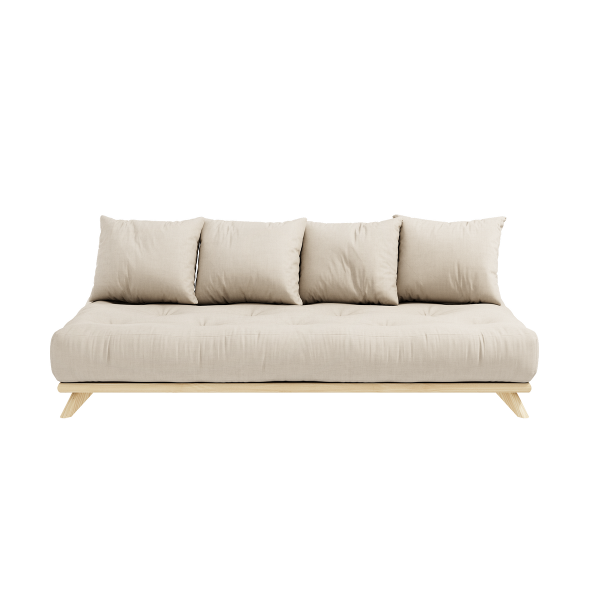 SENZA DAYBED CLEAR LACQUERED W. SENZA DAYBED MATTRESS SET BEIGE