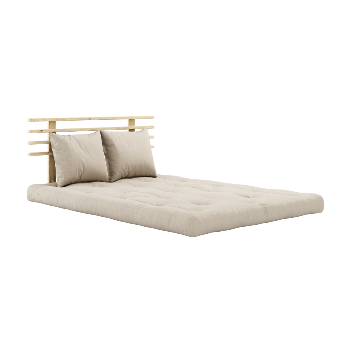 SHIN SANO CLEAR LACQUERED W. SHIN SANO MATTRESS SET BEIGE
