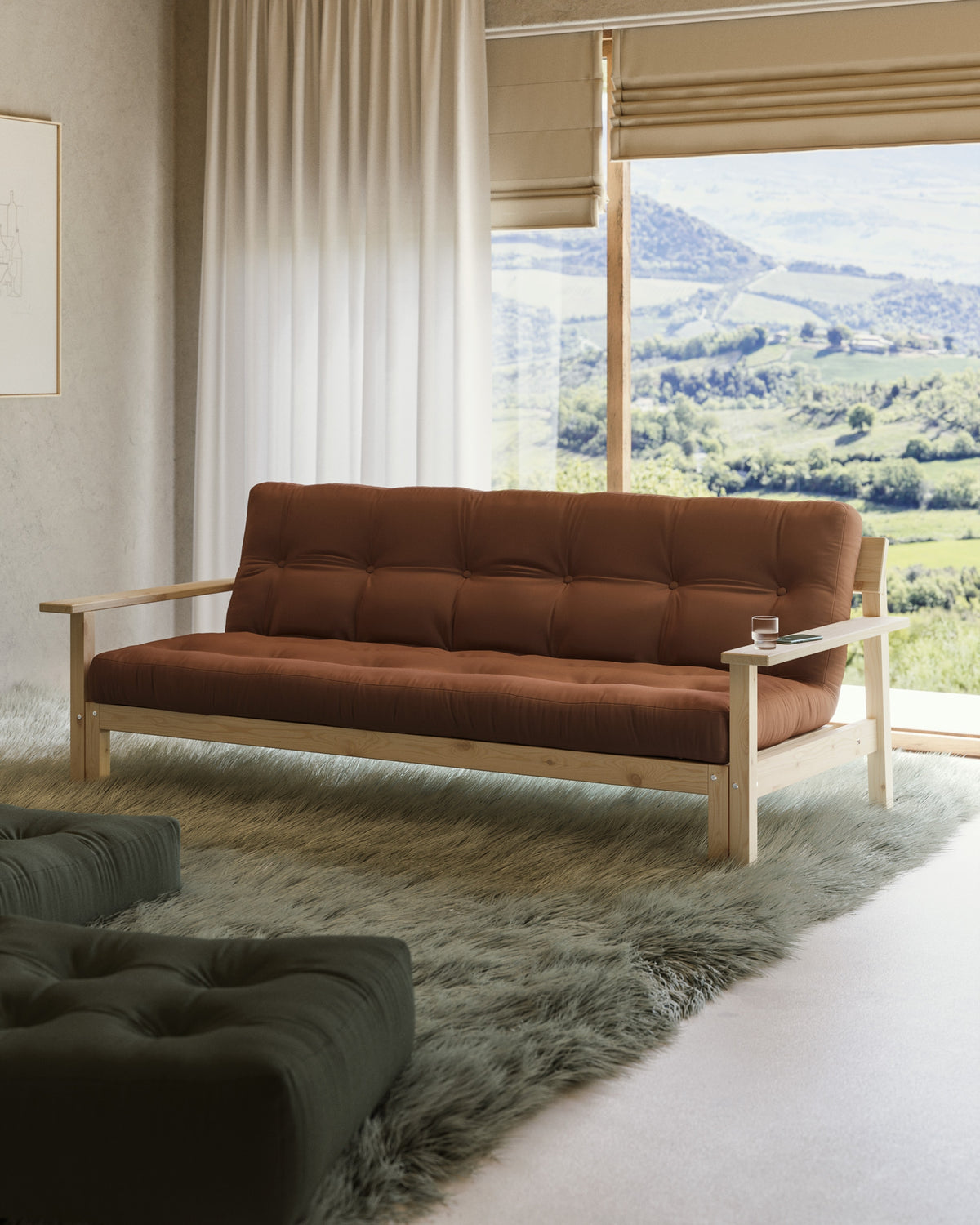 UNWIND CLEAR LACQUERED W. 5-LAYER MIXED MATTRESS LINEN