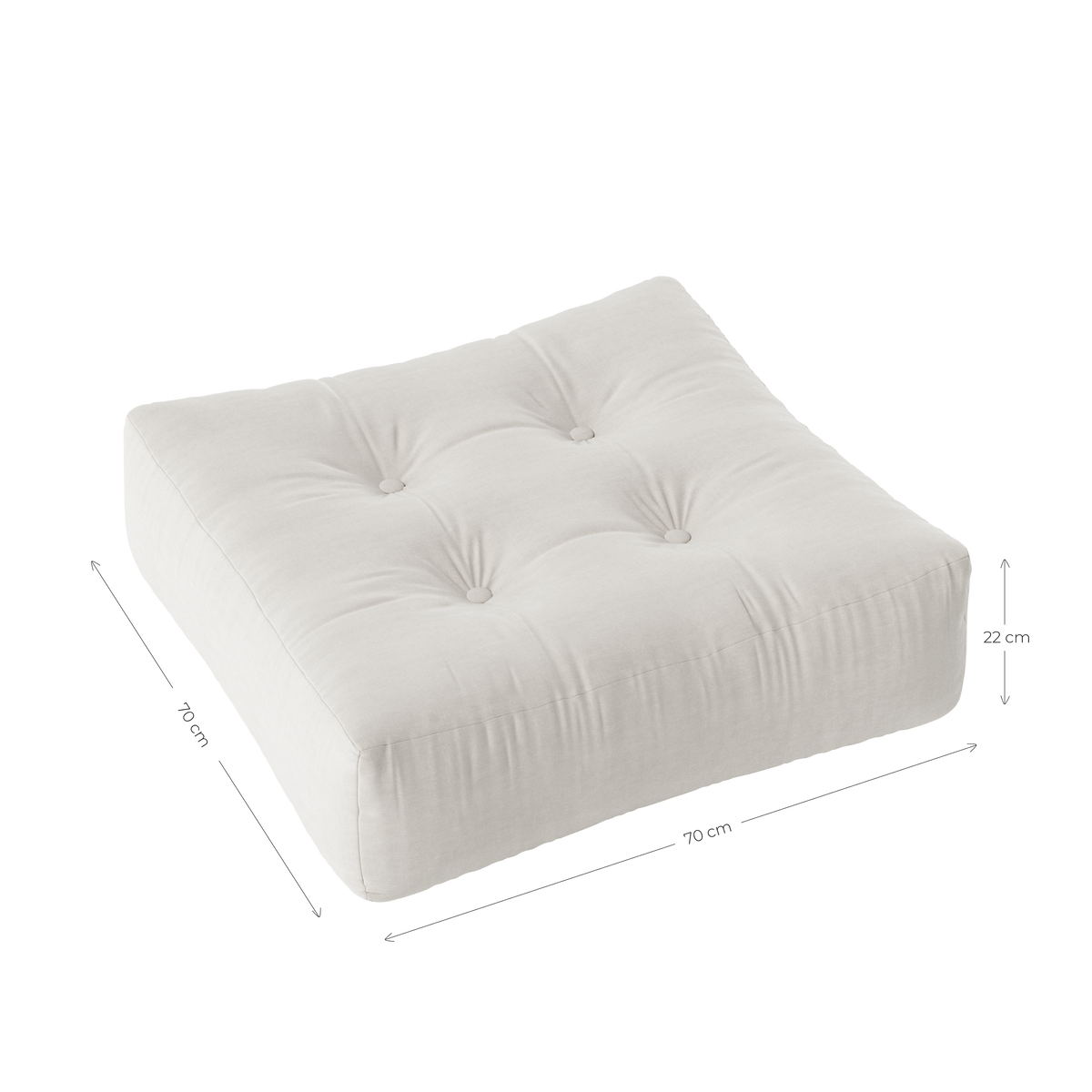 PLUS POUF IVORY